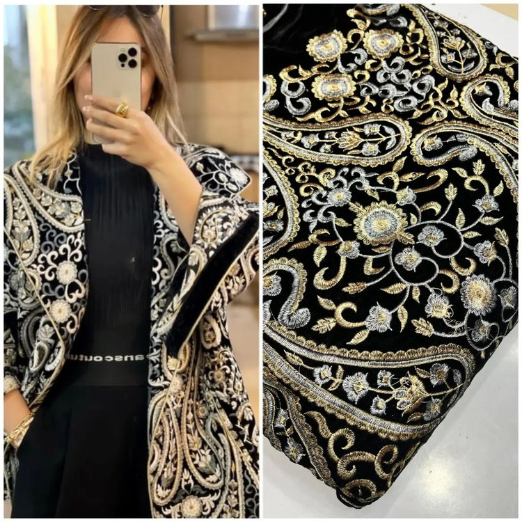 پارچه مخمل سوزندوزی مجلسی