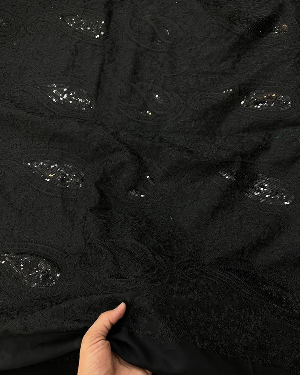 سفارش اینترنتی پارچه لینن سوزندوزی مخصوص مانتو و خرجکار و کت