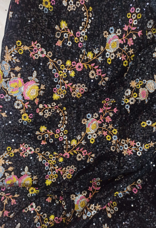 خرید و قیمت پارچه مخمل سوزندوزی مجلسی و لاکچری