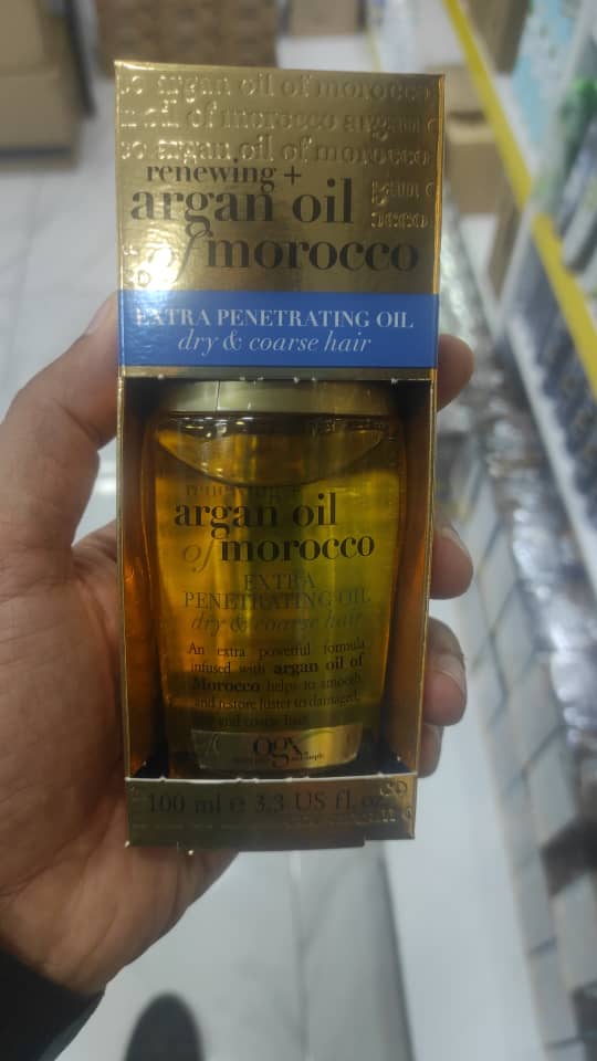 روغن مو OGX مدل Argan Of Morocco حجم 100 میل اصل و درجه یک ارجینال سفارش اینترنتی و خرید روغن آرگان اصل