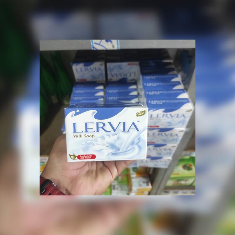 صابون لرویا LERVIA شیری 90گرمی بسته 4 تایی اصلی خرید و قیمت