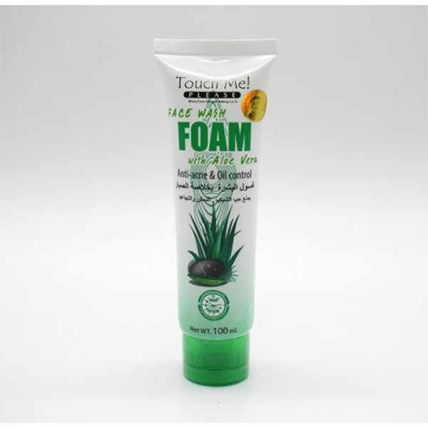 خرید و قیمت فوم شستشو صورت تاچ می touch me with عصاره آلوورآ ضد آکنه و جوش و مناسب برای چربی پوست