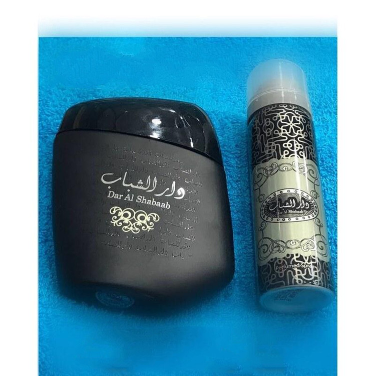سفارش اینترنتی ادکلن دار الشباب Dar Al Shabaab حجم 100 به همراه اسپری جیبی کمترین قیمت در کشور