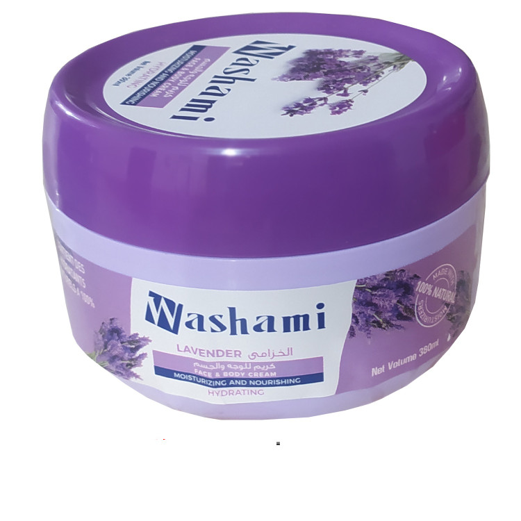 خرید اینترنتی کرم مرطوب کننده واشامی Washami مدل Lavender با عصاره گلهای لاوندر اصل