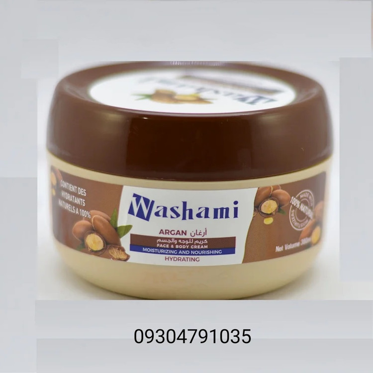 سفارش و خرید کرم مرطوب کننده واشامی Washami مدل حاوی عصاره آرگان Argan