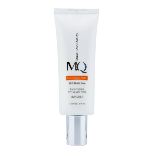 خرید و قیمت کرم ضدآفتاب اویل فری ام کیو اصل و درجه یک ( کرم ضد آفتاب بی رنگ ام کیو مدل INVISIBLE) spf50