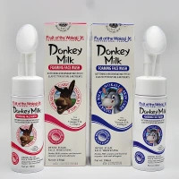 خرید اینترنتی فیس واش شیر الاغ وکالی مدل براش دار آبی و صورتی حجم 150 میل