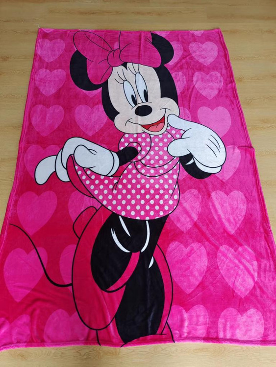 سفارش اینترنتی پتو کودک دخترانه طرح میکی موس صورتی