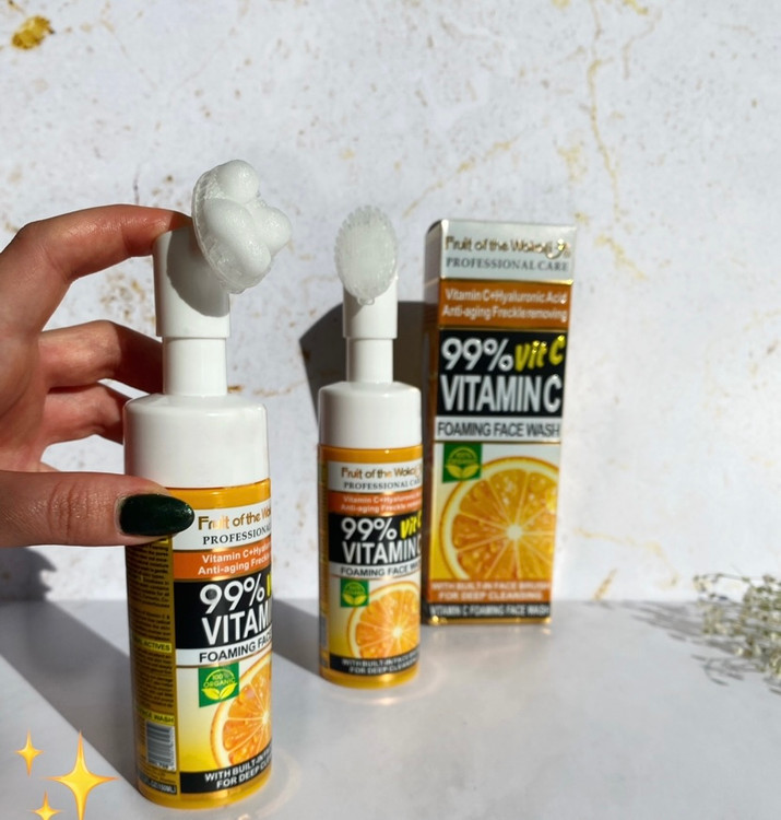 خرید و قیمت فوم شستشو ویتامین سی وکالی اصل و ارجینال فوم براش دار ویتامین سی ووکالی