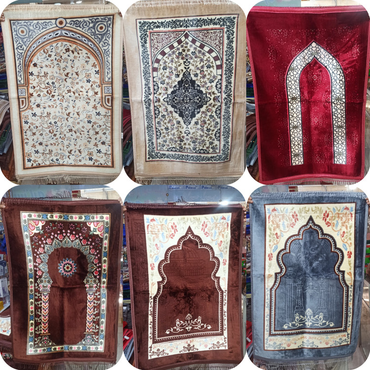 خرید اینترنتی سجاده جانمازی وارداتی ابعاد ۸۰ در ۱۲۰ سایز بزرگ زیره ترمزدار و ضدلغزش جنس مخمل درجه یک