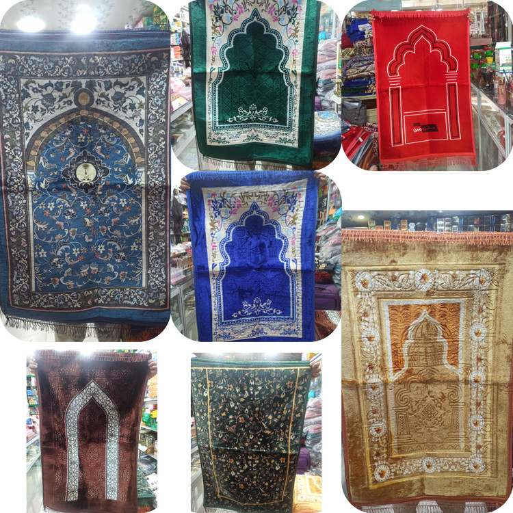 قیمت و خرید سجاده جانمازی وارداتی ابعاد ۸۰ در ۱۲۰ سایز بزرگ زیره ترمزدار و ضدلغزش جنس مخمل درجه یک