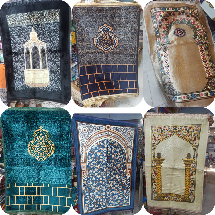 خرید و قیمت سجاده جانمازی وارداتی ابعاد ۸۰ در ۱۲۰ سایز بزرگ زیره ترمزدار و ضدلغزش جنس مخمل درجه یک