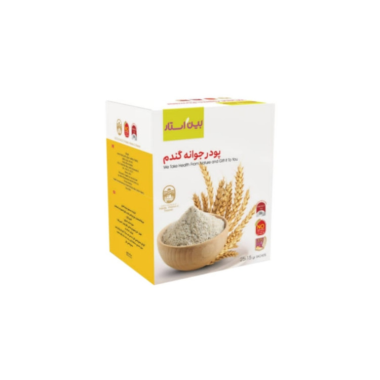 خرید و قیمت پودر جوانه گندم بین استار (به سفارش دکتر بیز ) حجم 375 گرم