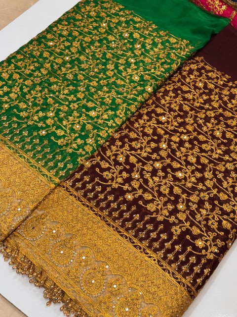 پارچه های حریر سوزندوزی مجلسی زنانه