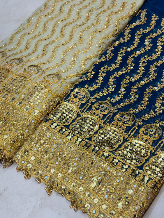 سفارش اینترنتی پارچه حریر سوزندوزی مجلسی و بسیار شیک و مد روز دنیا حاشیه دار فروش فقط متری