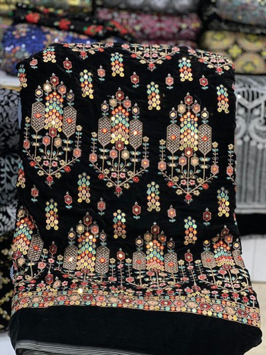 خرید و قیمت پارچه مخمل سوزندوزی شیک و مجلسی فروش فقط متری