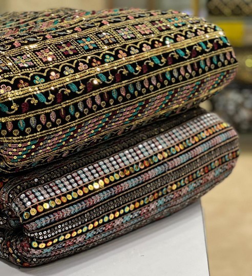 قیمت و خرید پارچه مخمل سوزندوزی شیک و مجلسی فروش فقط متری