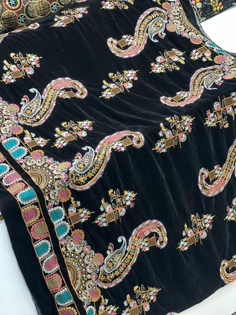 خرید پارچه مخمل سوزندوزی شیک و مجلسی فروش فقط متری