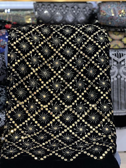 خرید و قیمت پارچه مخمل سوزندوزی شیک و مجلسی فروش فقط متری