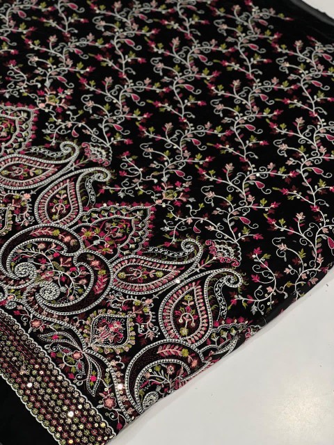 خرید و قیمت پارچه مخمل سوزندوزی شیک و مجلسی فروش فقط متری