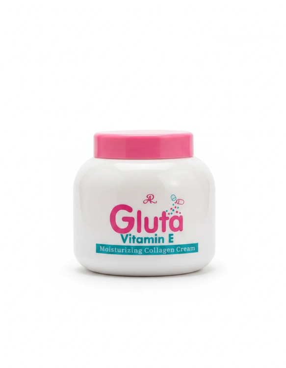 کرم کلاژن گلوتا و ویتامین E، مرطوبکننده و نرمکننده پوست با بافت سبک و جذب سریع. مناسب برای رفع خشکی، کمک به شادابی و لطافت پوست